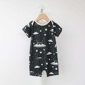 Winter Winter Factory Baby Outer Space Onesie